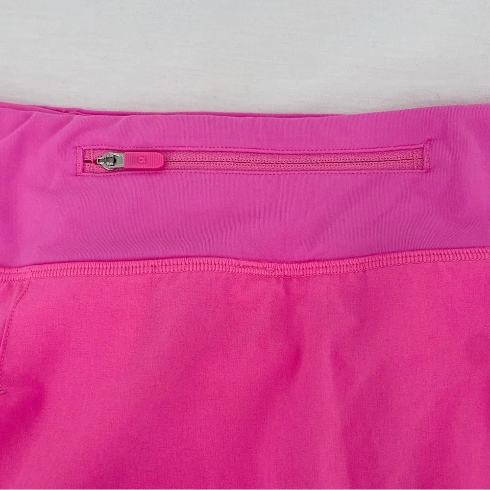 Lululemon Tall Pace Rival Skirt Electric Bright Hot Pink Golf Tennis Skort 14 - Picture 7 of 12